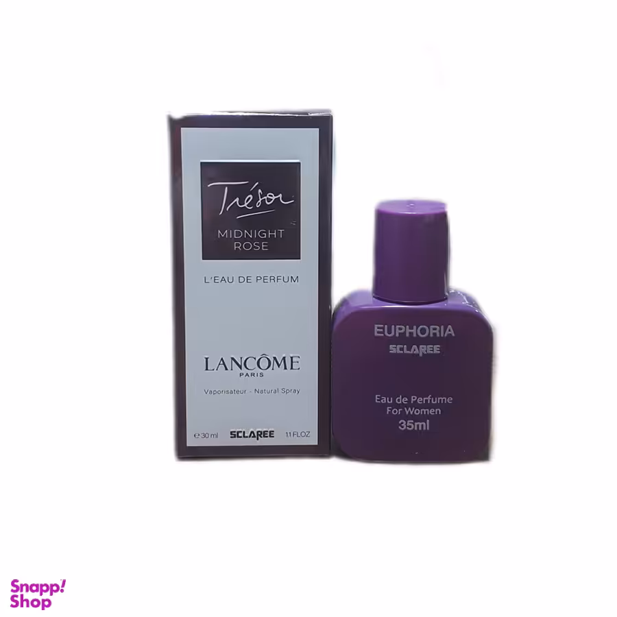 ادوپرفیوم اسکلاره مدل Lancome Tresor Midnight Rose به همراه ادوپرفیوم Euphoria