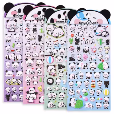 برچسب استیکر سه بعدی طرح پاندا