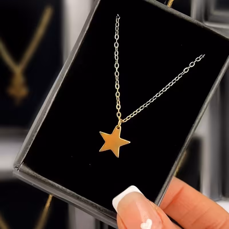 گردنبند مدل ستاره استیل رنگ ثابت