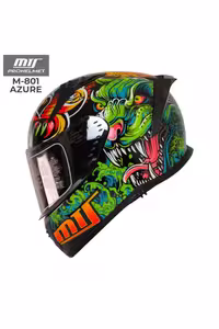 کلاه کاسکت موتورسیکلت آبی موتور Mototez Full Face Off سیکلت 801 ام تی اس MTS