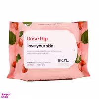 دستمال مرطوب بیول (Biol) مدل Rose Hip بسته 20 عددی