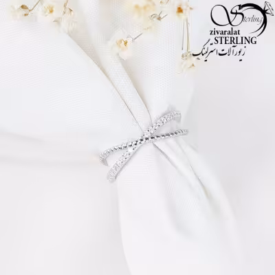 انگشتر ضرب در و گوی با نقره عیار925 کد 10516