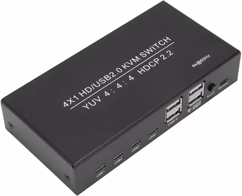 KVM سوییچ 4 پورت HDMI 4K لمونتک