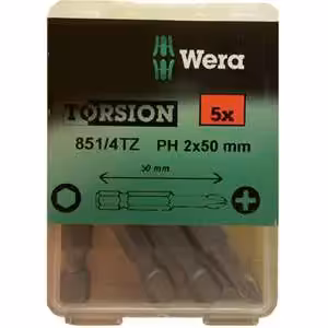 بسته 5عددی سرپیچگوشتی چهارسو ورا  مدل 05072427001                     سایز PH2×50