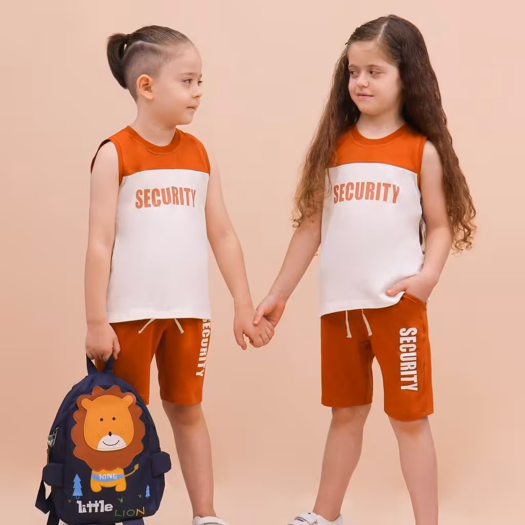 ست تاپ شلوارک شیک و زیبا مناسب 1 سال تا نوجوان جنس پنبه