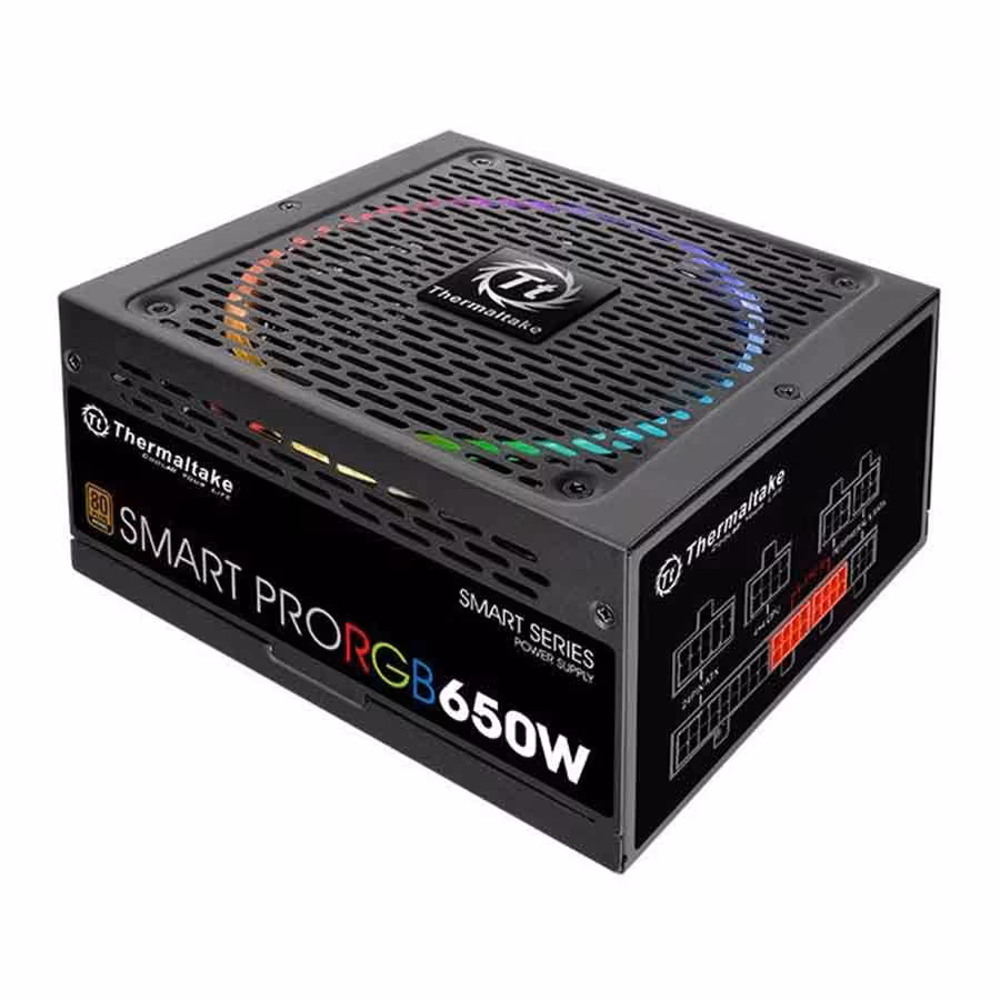 قیمت و خرید پاور کامپیوتر 650 وات تمام ماژولار ترمالتیک مدل Smart Pro RGB Bronze | یاس ارتباط