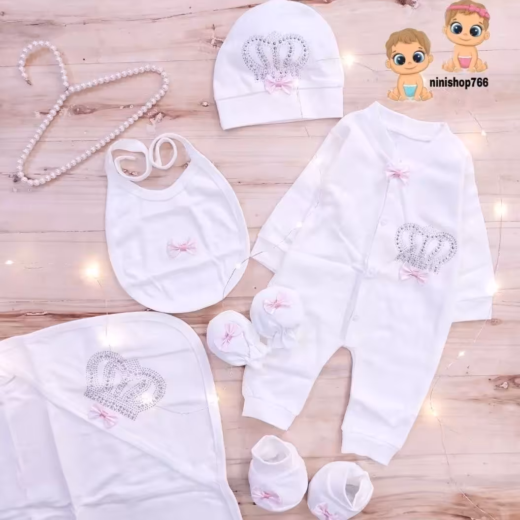 ست هفت تیکه بیمارستانی تاج نگینی