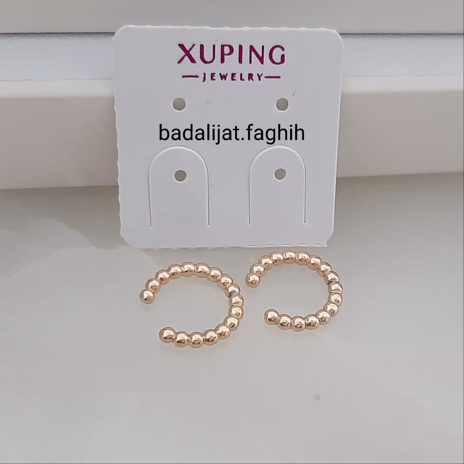 گوشواره  ژوپینگ ایرکاف بدون نیاز به سوراخ گوش کاملا رنگ ثابت و ضد حساسیت 