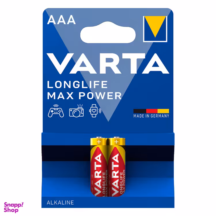باتری نیم قلمی وارتا مدل LongLife Max Power بسته 2 عددی