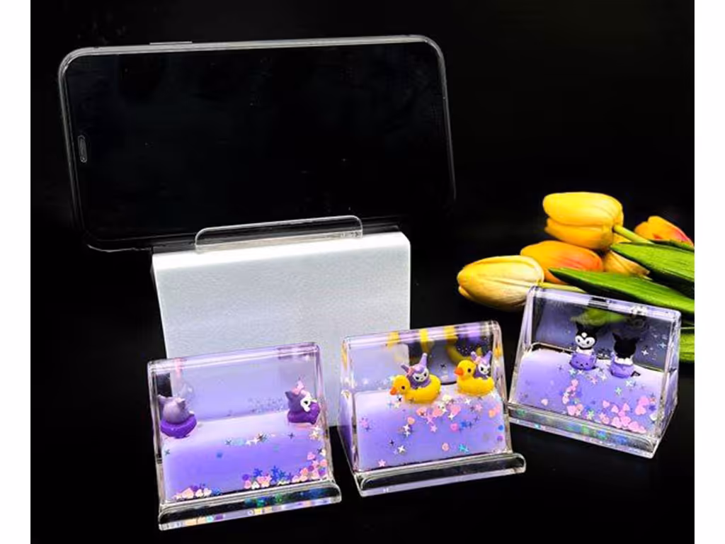 کشتی ژله ای معلق و استند موبایل طرح کرومی (سایزکوچک)