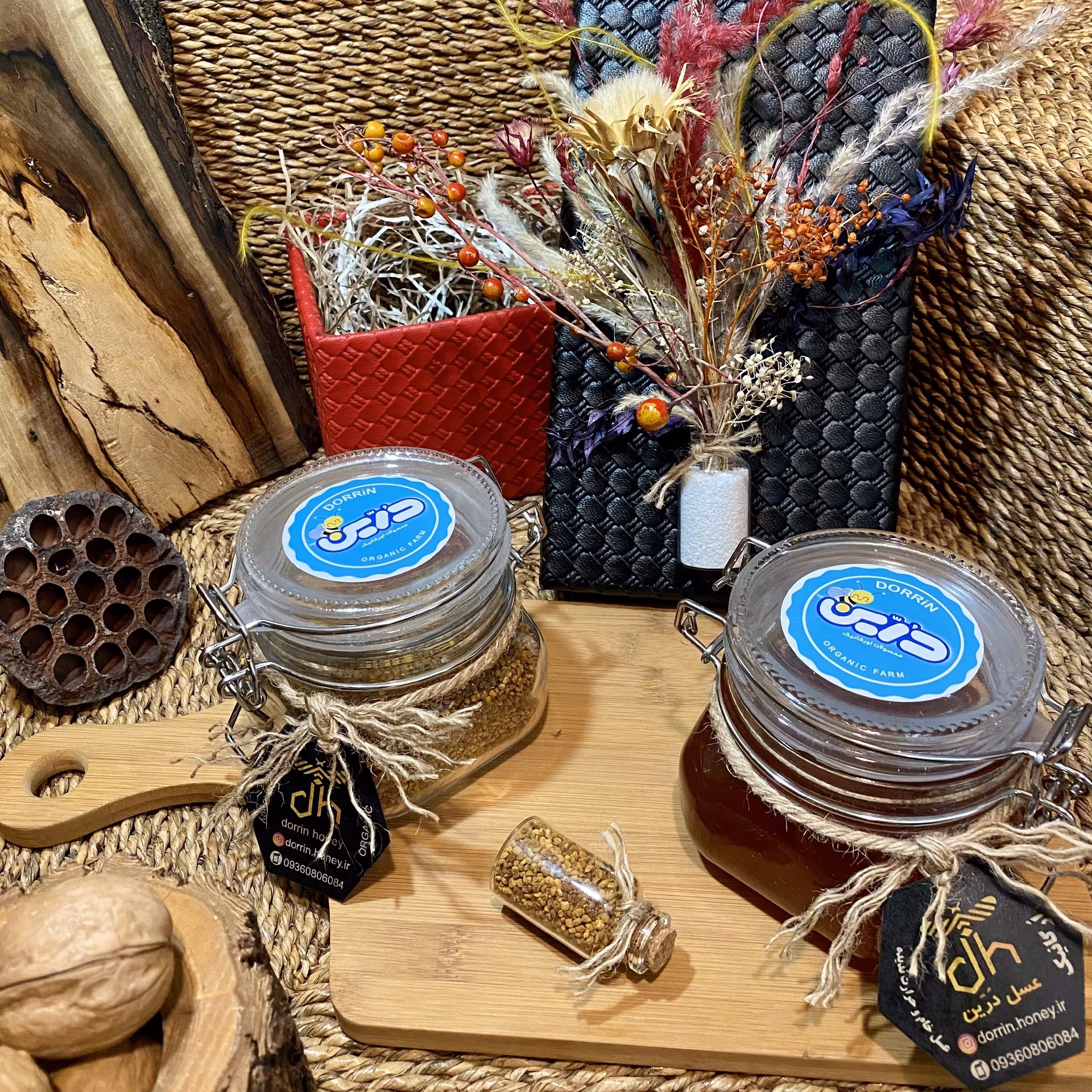 پک هدیه لوکس عسل و گرده گل