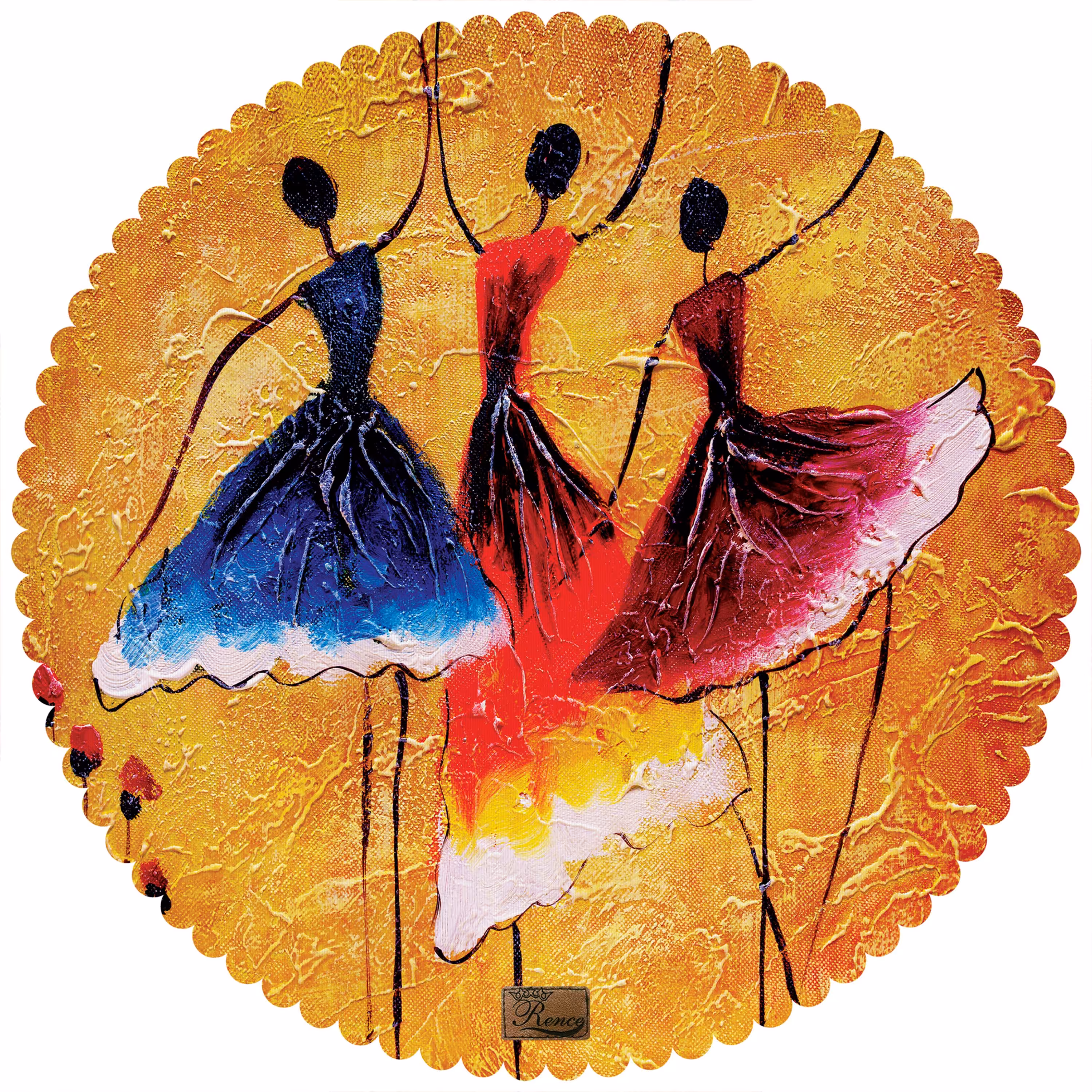 رومیزی مخمل طرح زن سایز 90 در 95 مدل T2-41 شرکت رنس