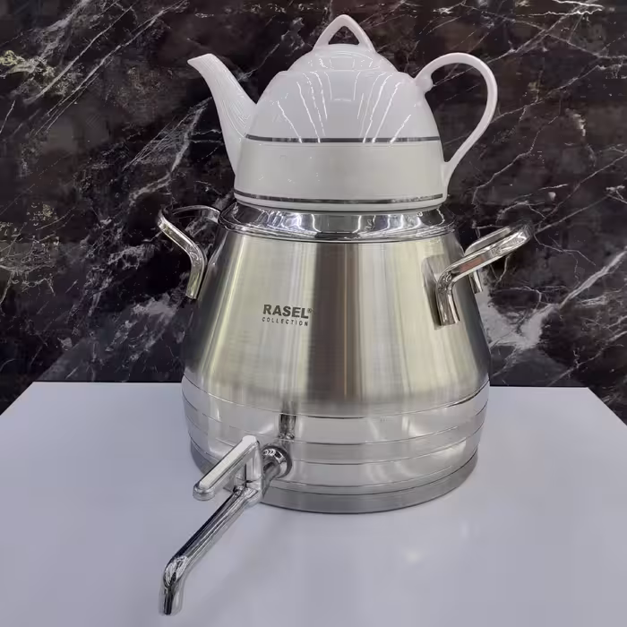 کتری قوری راسل 5لیتر با کپسول کف اکسترا ، ورق ضخیم ، کد R-103S ، استیل مات