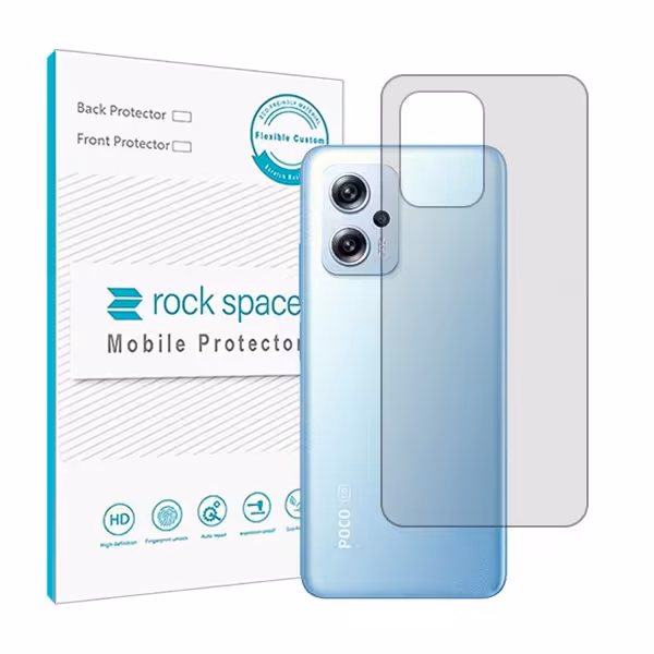 گلس محافظ پشت گوشی شیائومی Poco X4 5G مدل نانو هیدروژل شفاف برند راک اسپیس کد22066S