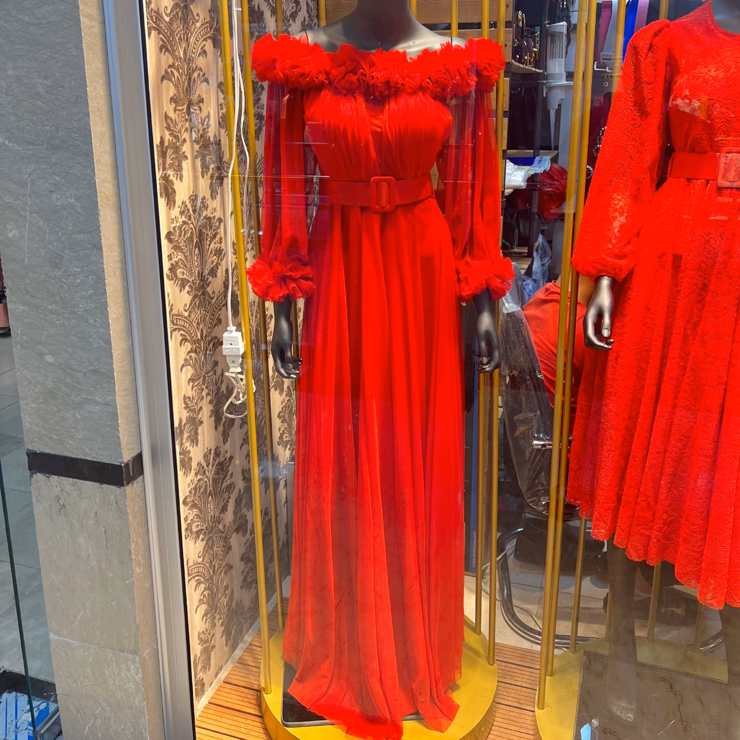 پیراهن مجلسی کمربند دار فوق العاده شیک و جذاب