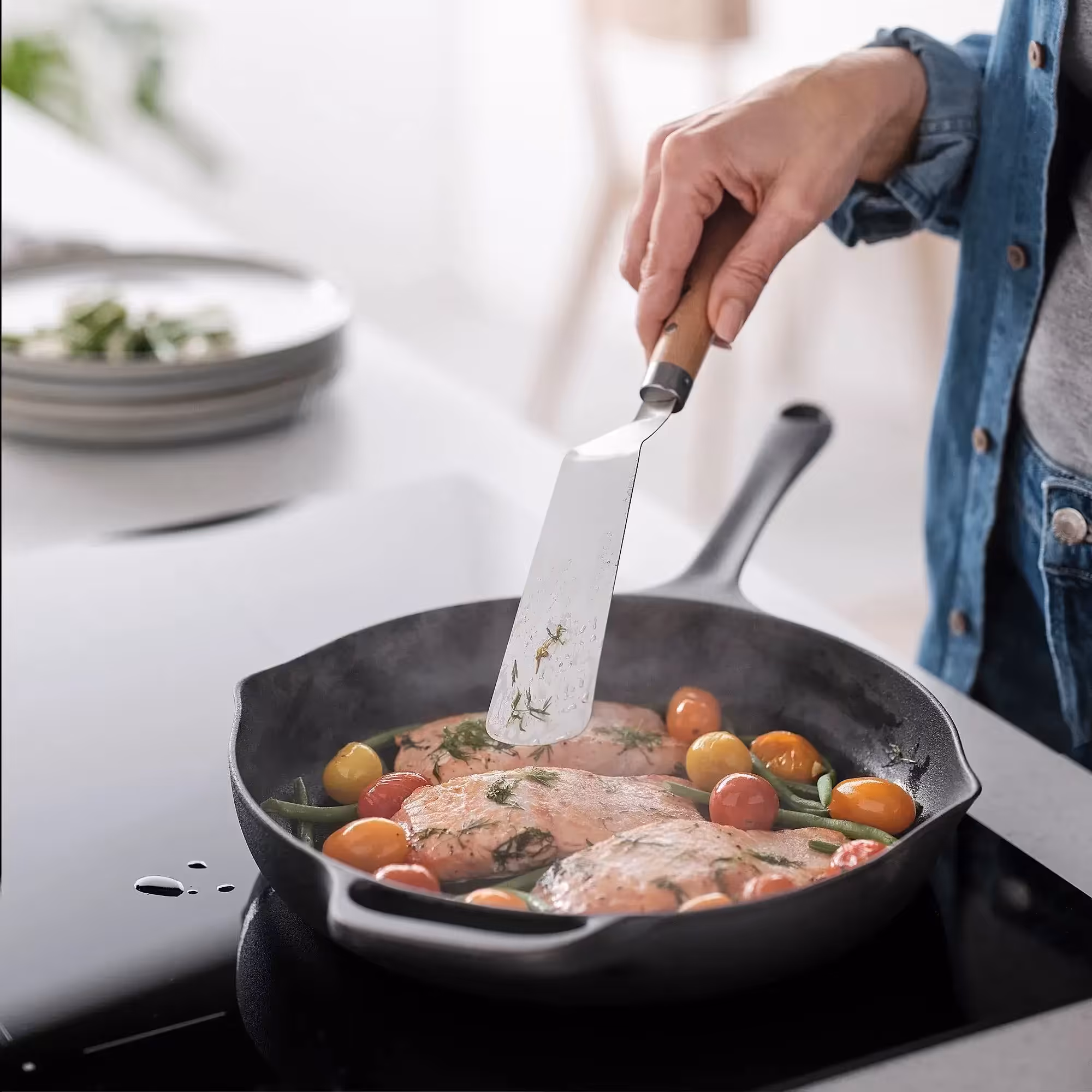 کاردک دسته چوبي ایکیا مدل VARDAGEN