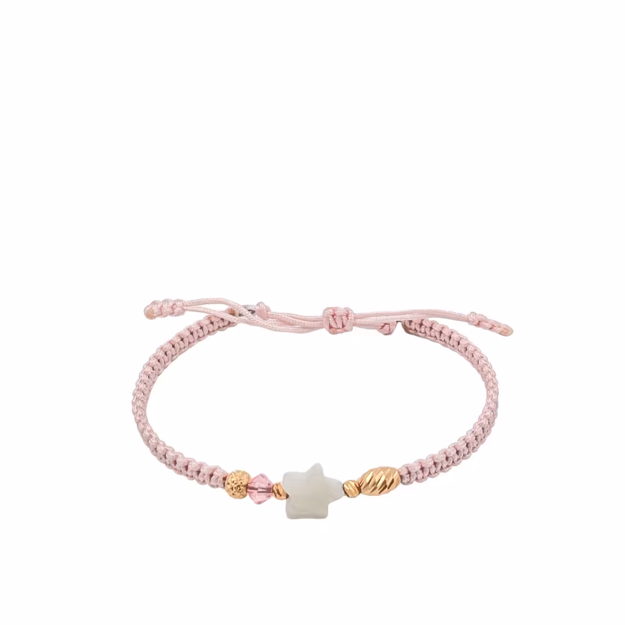 دستبند طلای 18 عیار تلفیقی سنگ و بند پارچه ای کدDP26