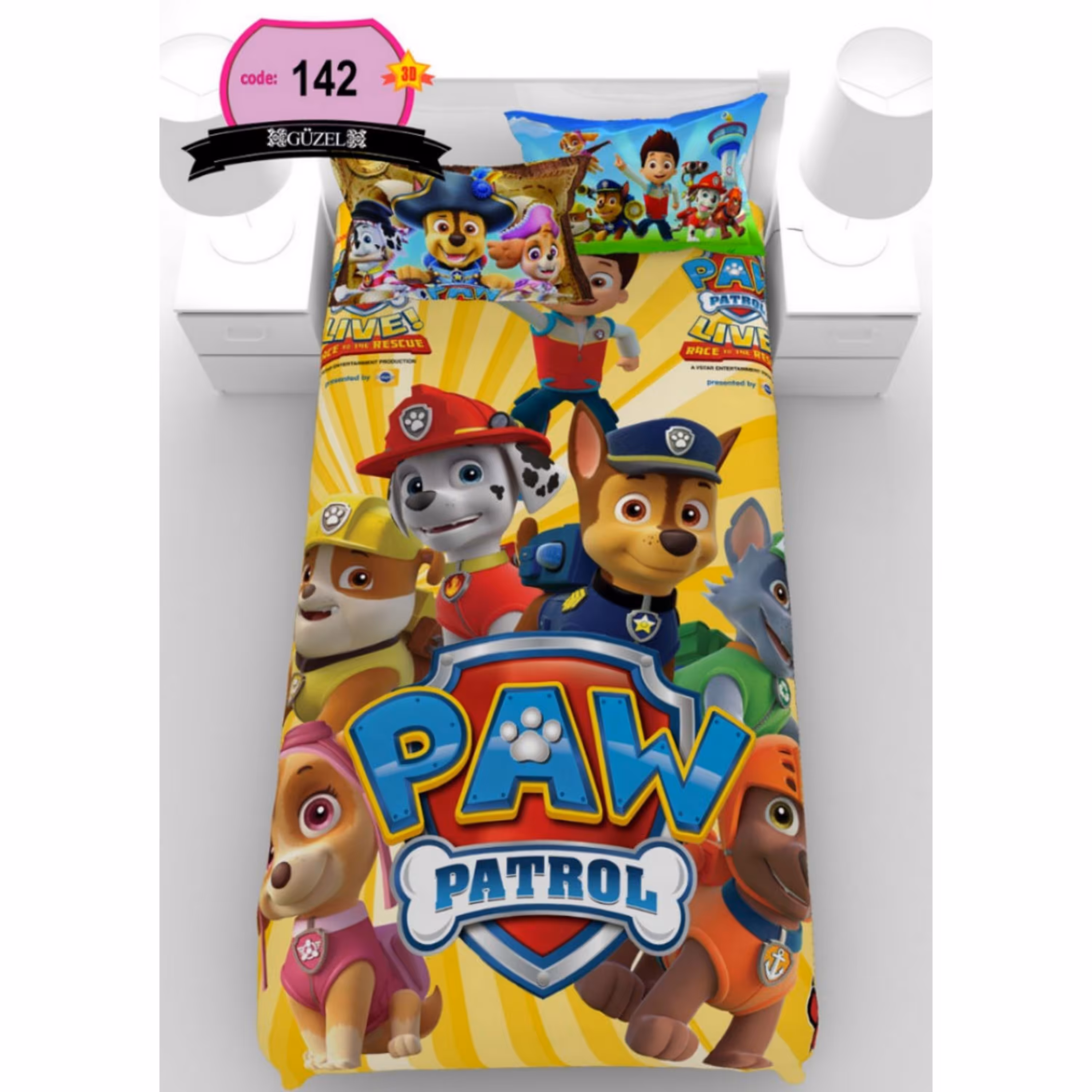 روتختی تک نفره سه بعدی برند گوزل -5 تکه -کد142