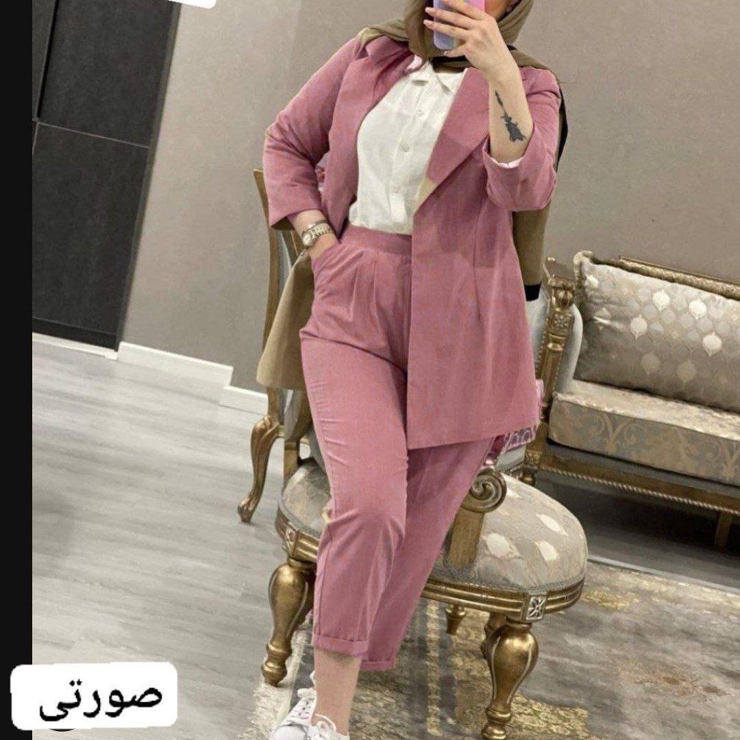 ست مانتو و شلوار زنانه و دخترانه. کت و شلوار. فری تا 46 . جنس میکرو. کت شلوار زنانه. ست میکرو