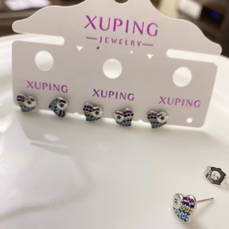 گوشواره میخی طرح قلبی 