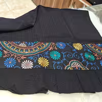 شال مزونی مشکی هندی دوزی