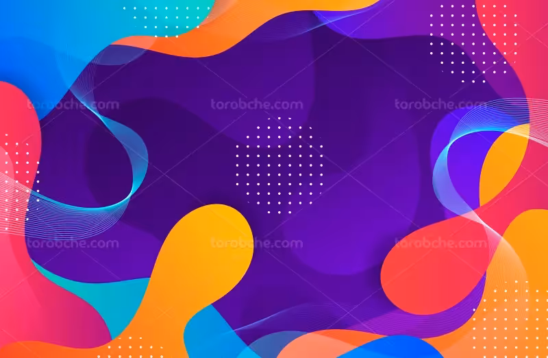 وکتور بک گراند رنگی موج دار | گرافیک با طعم تربچه