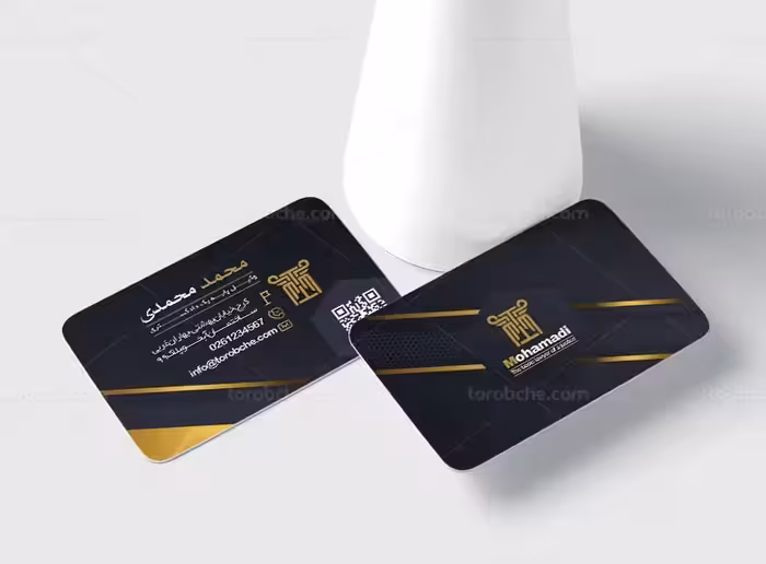 طرح کارت ویزیت لایه باز وکالت | گرافیک با طعم تربچه