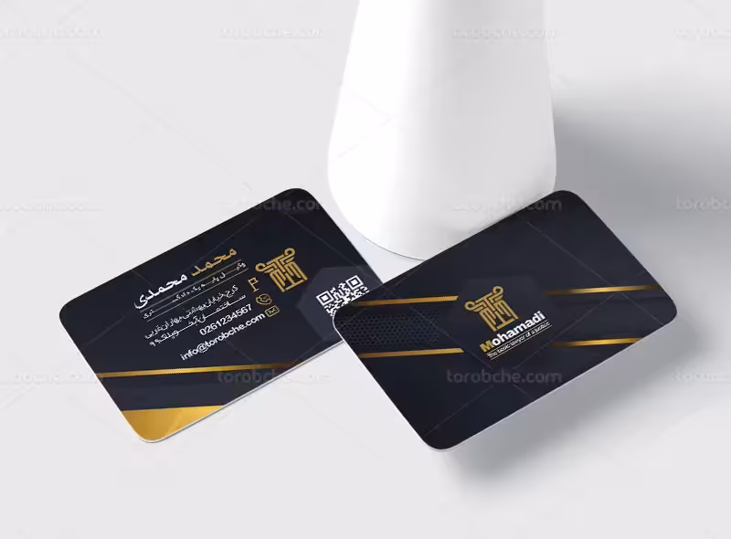 طرح کارت ویزیت لایه باز وکالت | گرافیک با طعم تربچه