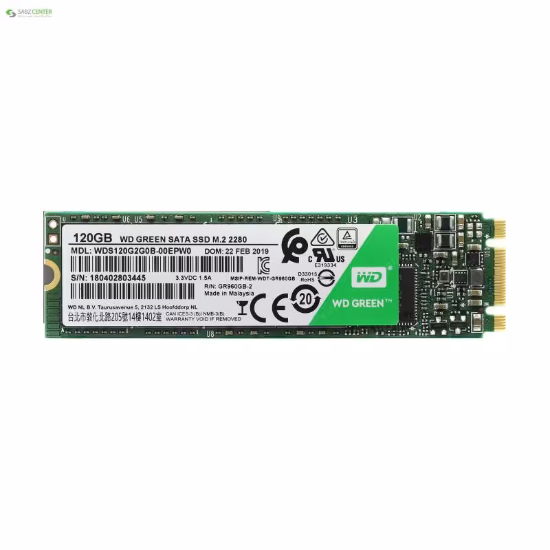 اس اس دی اینترنال وسترن دیجیتال GREEN WDS120G2G0B 120GB