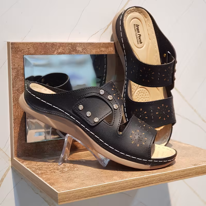 دمپایی زنانه مدل طبی کد 040 رنگ مشکی