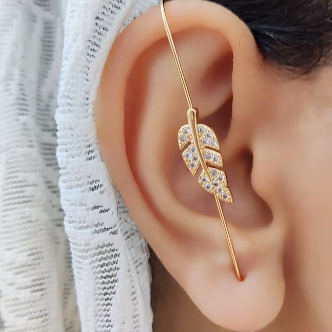 گوشواره کراس استیل طرح برگ برند ysx کد 678