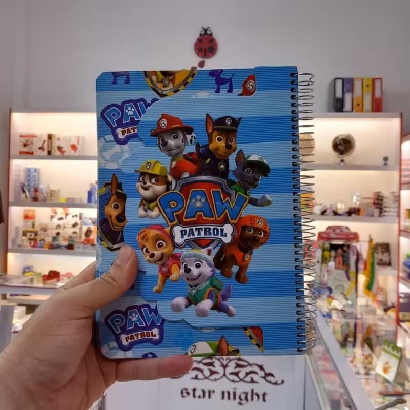 دفتر سیمی 100 برگ حاشیه دار سویل - مدل سگ های نگهبان