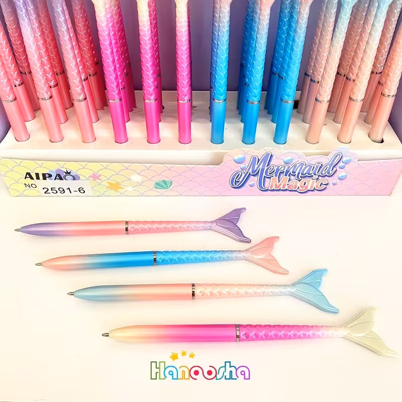 خودکار پاستیلی پیچی طرح پری دریایی