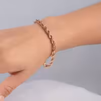 دستبند استیل طنابی