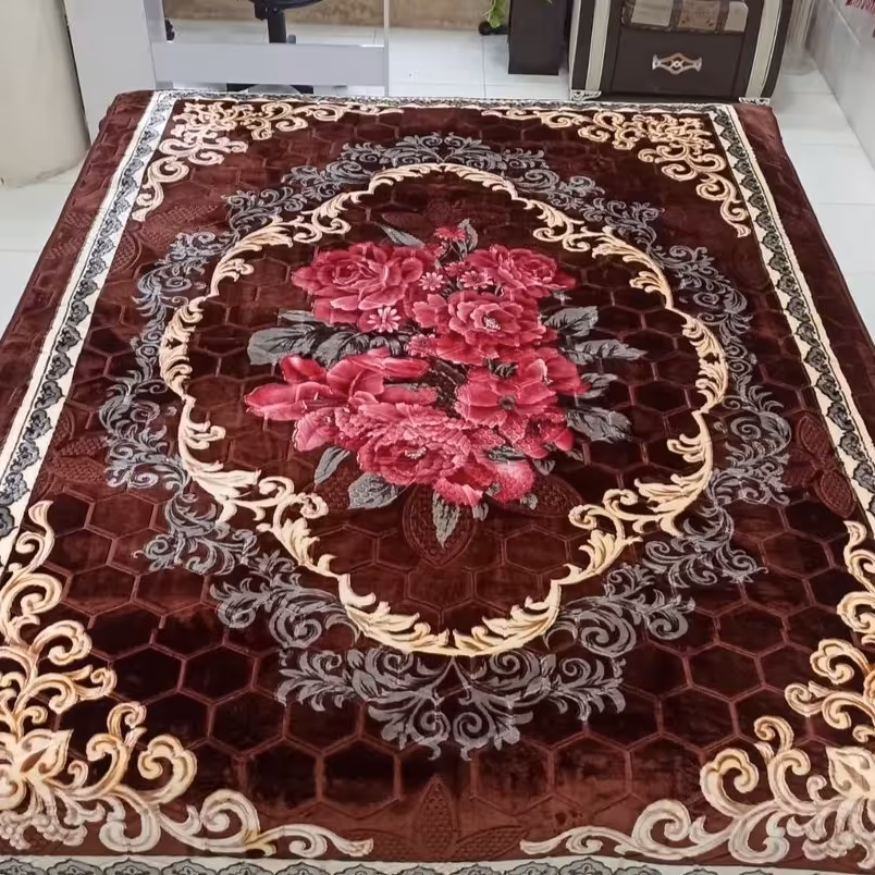 پتوفرش خارجی وارداتی از دبی کیفیت بالا رنگ ثابت بدون پرز دهی مخملی ترمز دار روفرشی 