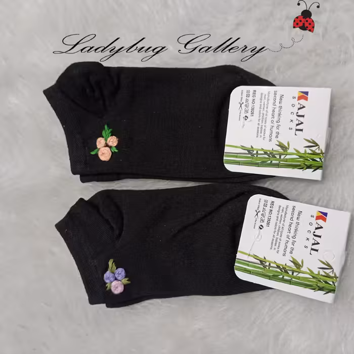 جوراب مچی گلدوزی پک دوتایی