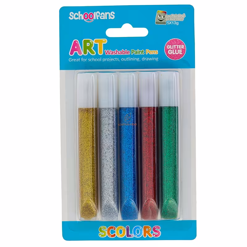 چسب اکلیلی 5 رنگ 2712 اسکول فنس SCHOOLFANS