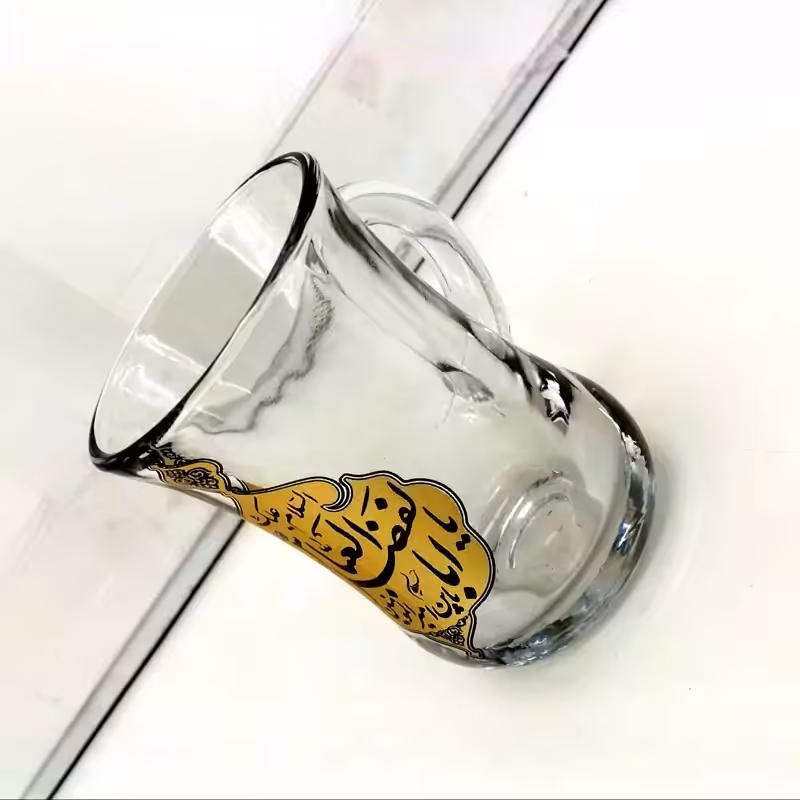 102530-استکان کمرباریک دسته دار یا اباالفضل ع-6تایی طرح جدید