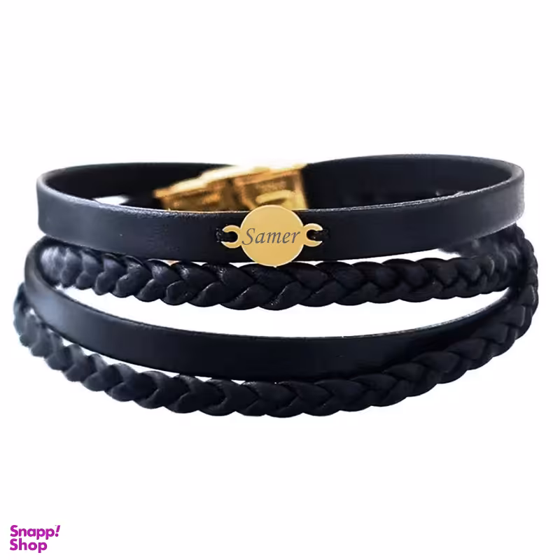 دستبند طلا 18 عیار مردانه لیردا مدل اسم سامر کد 428