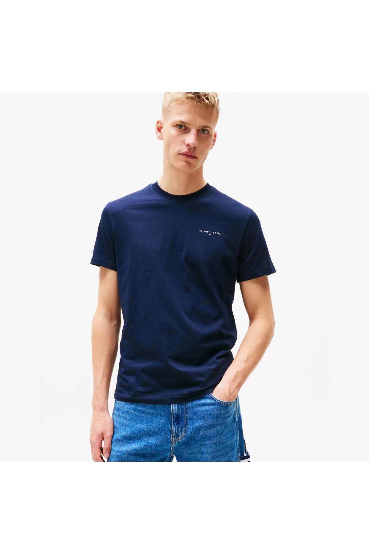 تی شرت آبی مردانه اسکینی TJM Tommy Hilfiger