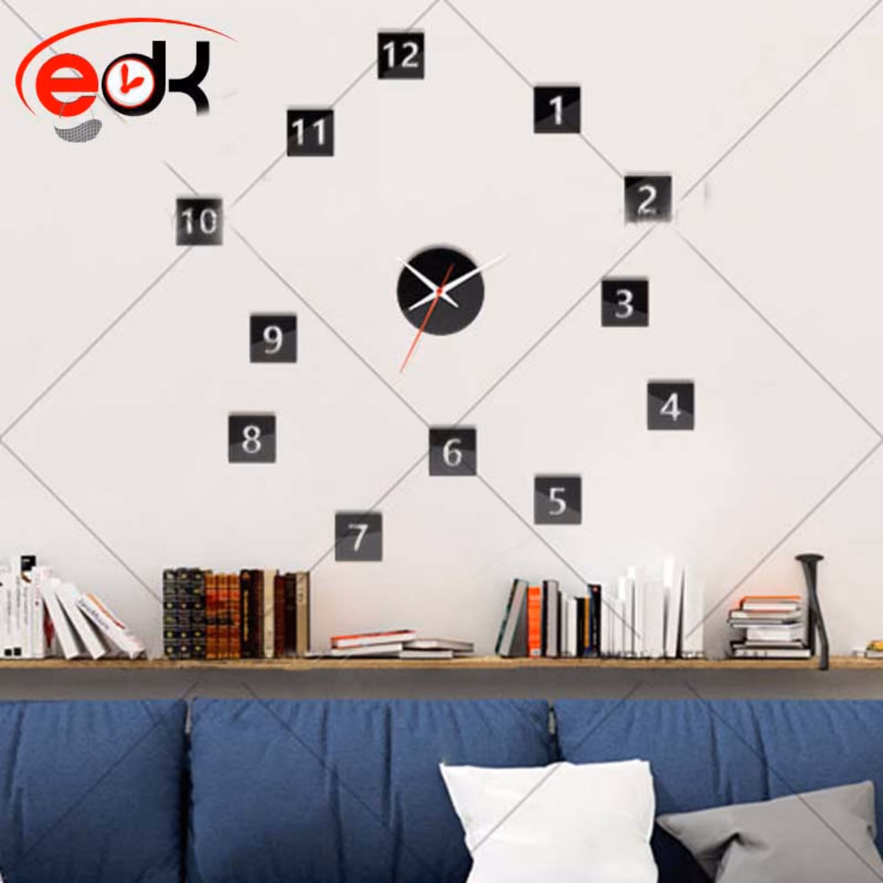 ساعت دیواری فانتزی طرح ونکوور چوب مشکی