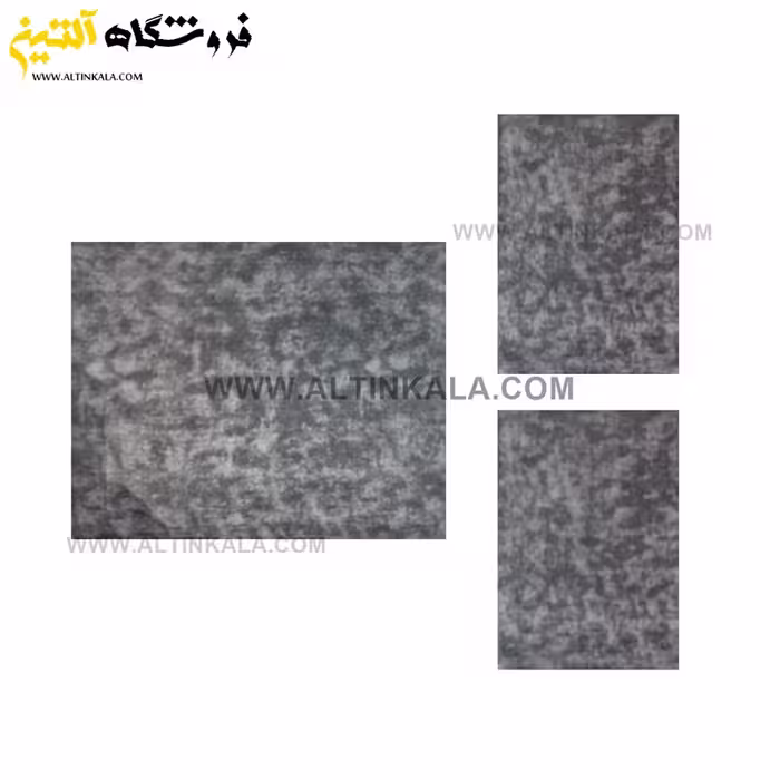 سرویس ملحفه کشدوز دونفره سه تکه سایز 180×200 طرح پتینه رنگ طوسی