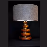 آباژور رومیزی چوبی