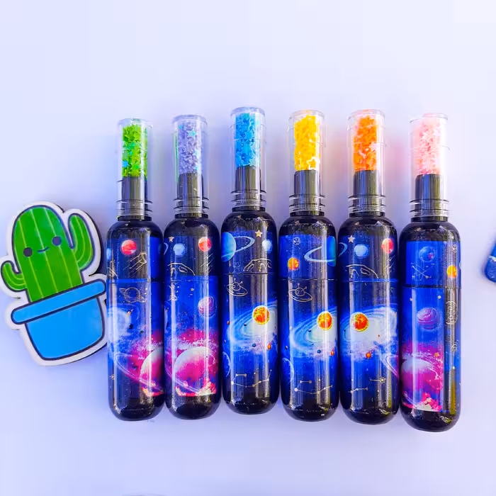 لوازم تحریر  ماژیک  ماژیک هایلایت  هایلایتر طرح کهکشان  دونه ای