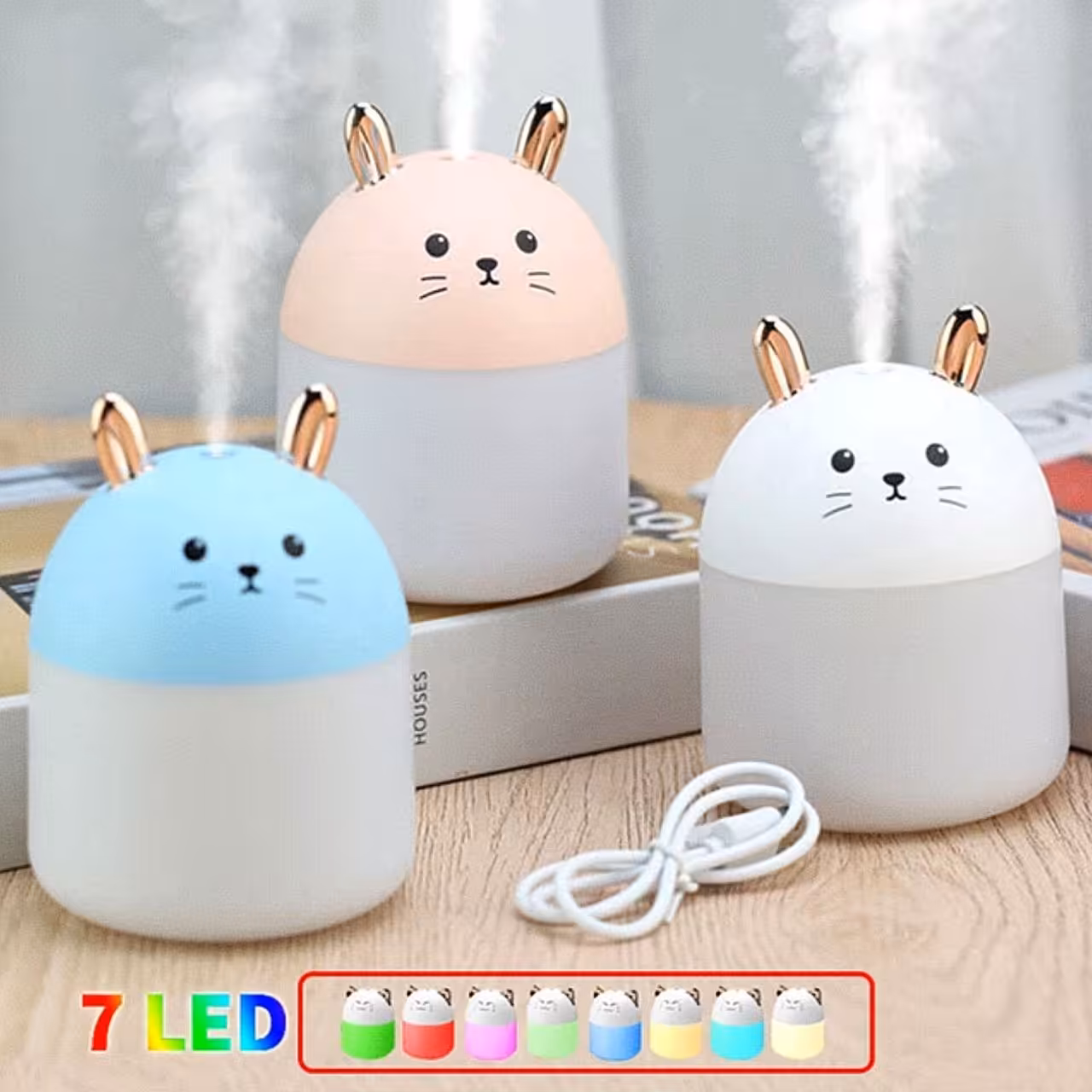 دستگاه بخور سرد شارژی رومیزی خرگوشی