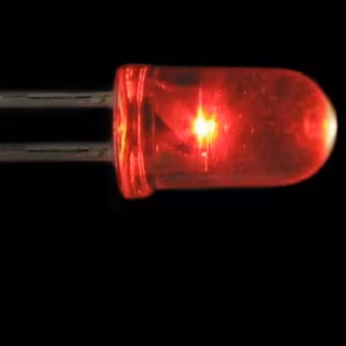 ال ای دی قرمز 5 میلیمتر شفاف