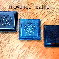 آینه چرمی مربعی