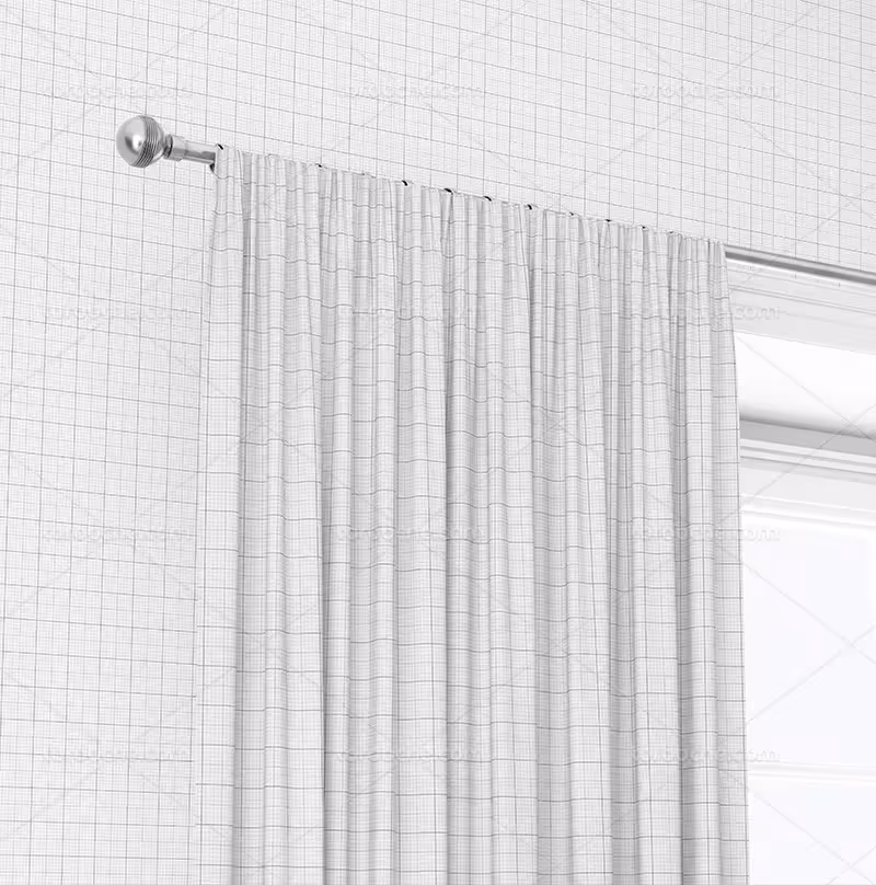 موکاپ PSD پرده | گرافیک با طعم تربچه