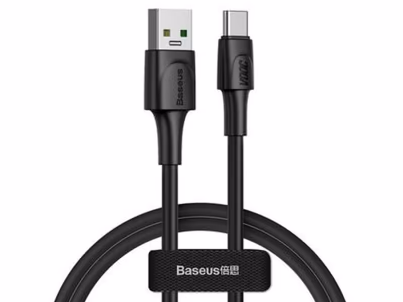 کابل شارژ سریع و انتقال داده تایپ سی بیسوس Baseus White Series VOOC Type-C Cable 2M