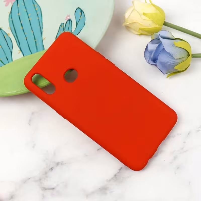 قاب-گارد موبایل سیلیکونی اورجینال پاکنی Samsung A10رنگ قرمز